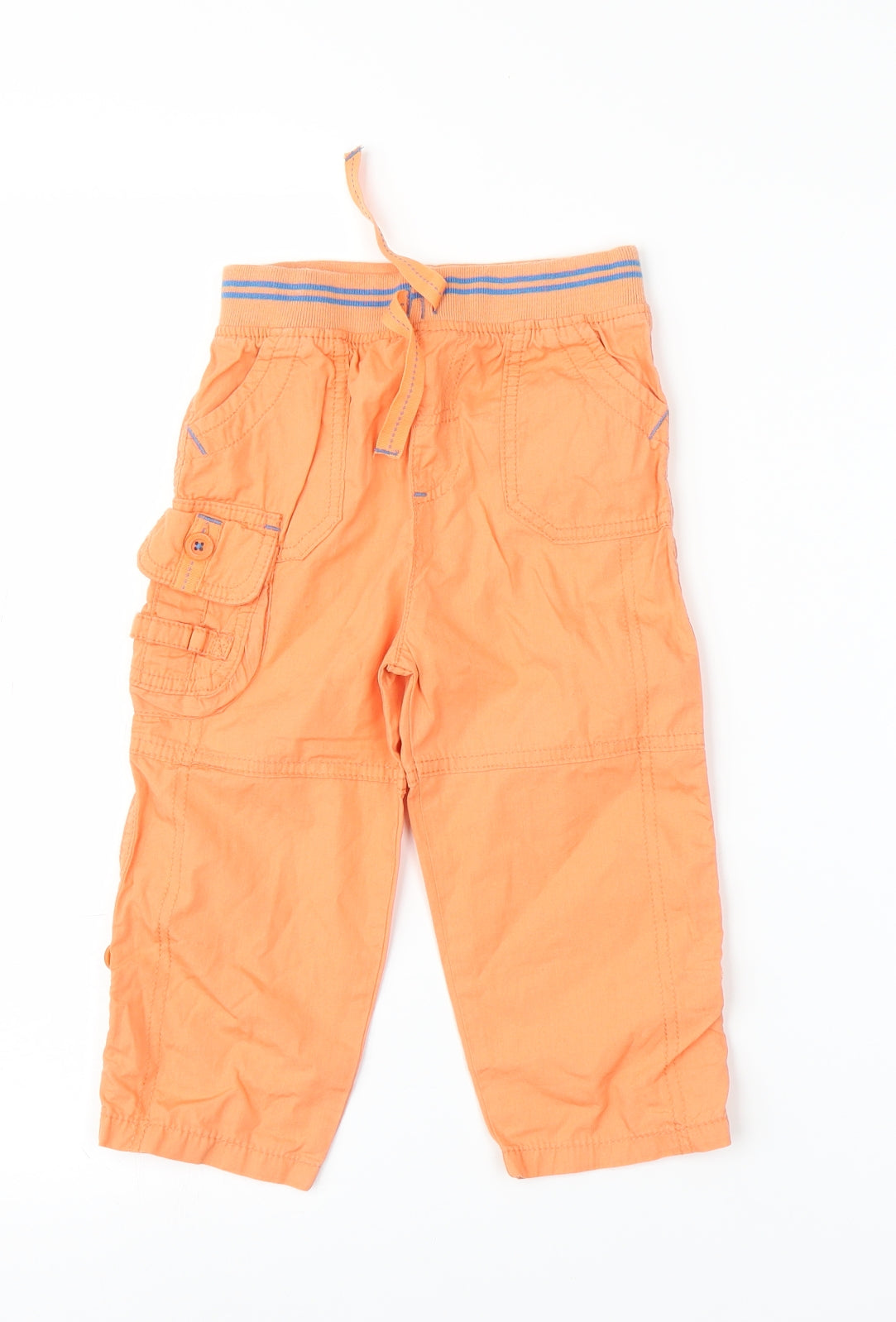 M&S Boys Orange   Cargo Trousers Size 18-24 Months