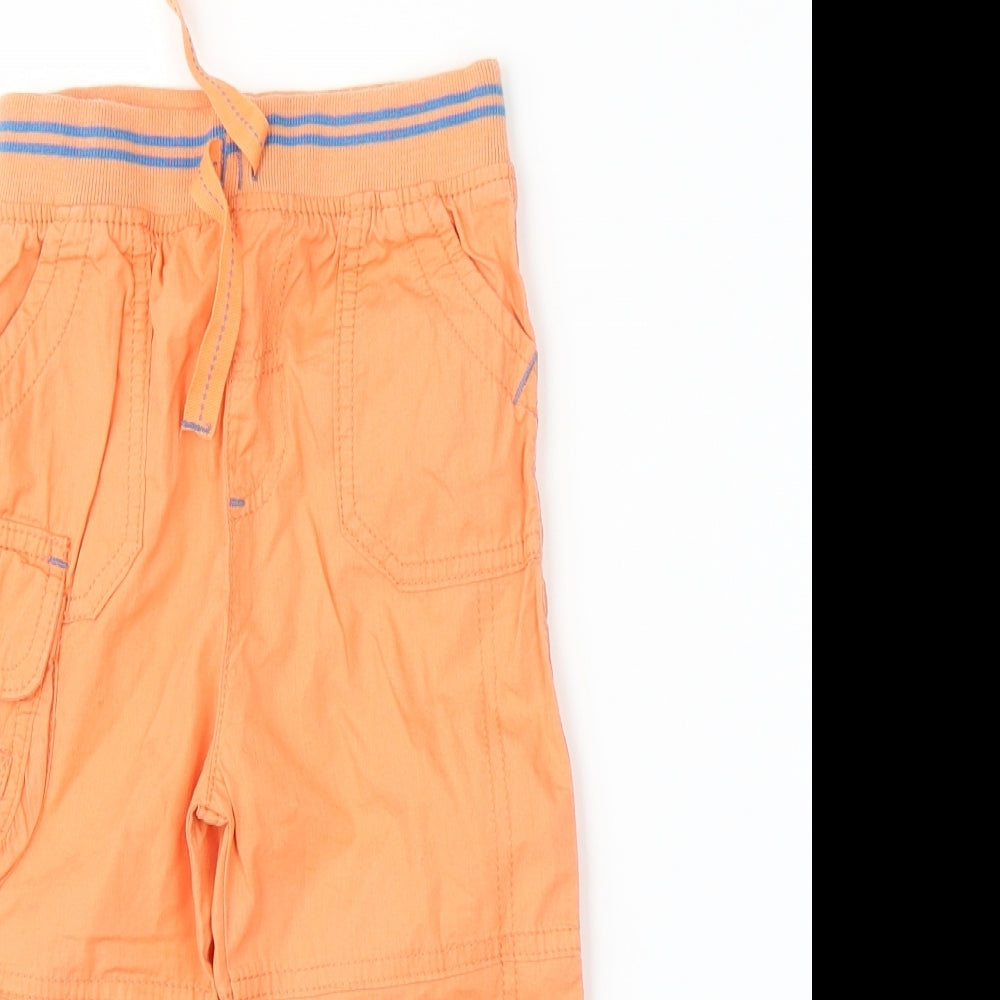 M&S Boys Orange   Cargo Trousers Size 18-24 Months