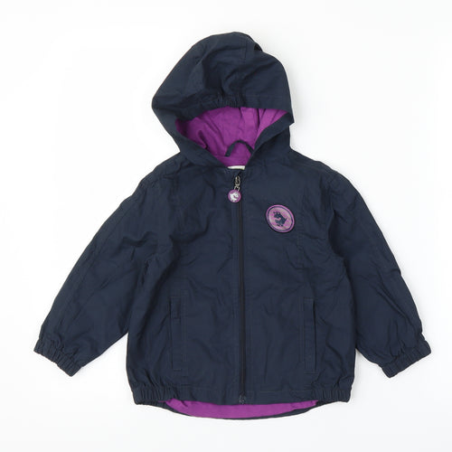 Vertbaudet Girls Blue   Parka Coat Size 3 Years