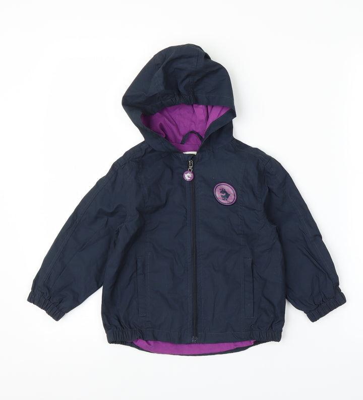 Vertbaudet Girls Blue Parka Coat Size 3 Years