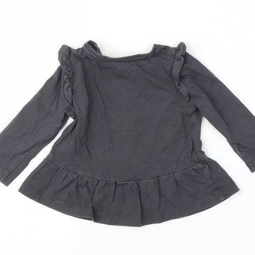 F&F Girls Grey   Basic T-Shirt Size 3-6 Months