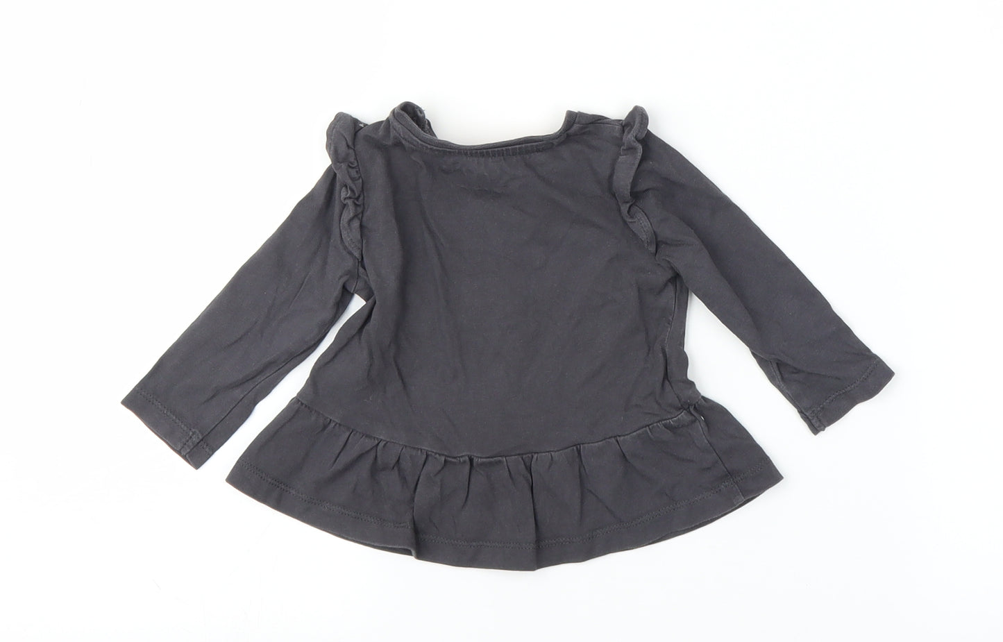 F&F Girls Grey   Basic T-Shirt Size 3-6 Months