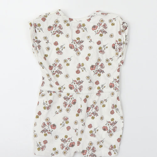 Primark Girls White Floral  Romper One-Piece Size 3-6 Months