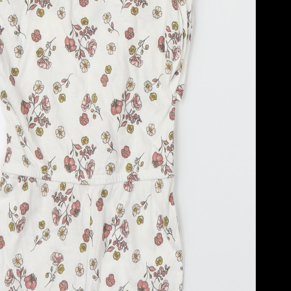 Primark Girls White Floral  Romper One-Piece Size 3-6 Months