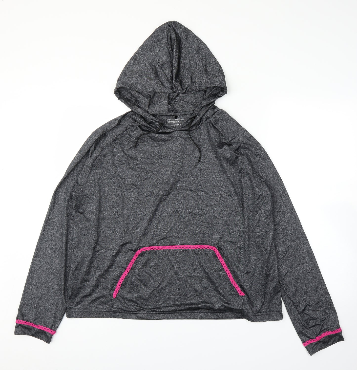 Primark Womens Grey   Pullover Hoodie Size 14