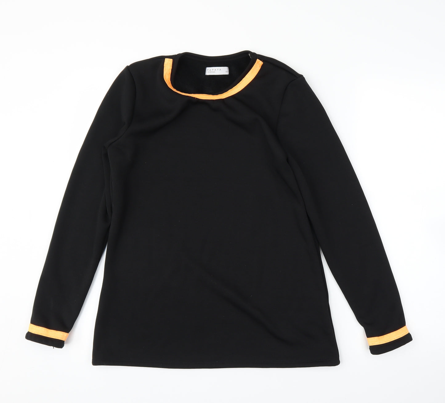 Papaya Womens Black   Tunic Blouse Size 14