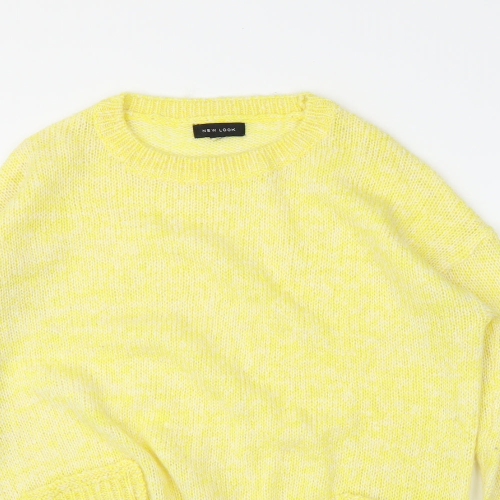 New Look Womens Yellow   Pullover Jumper Size M