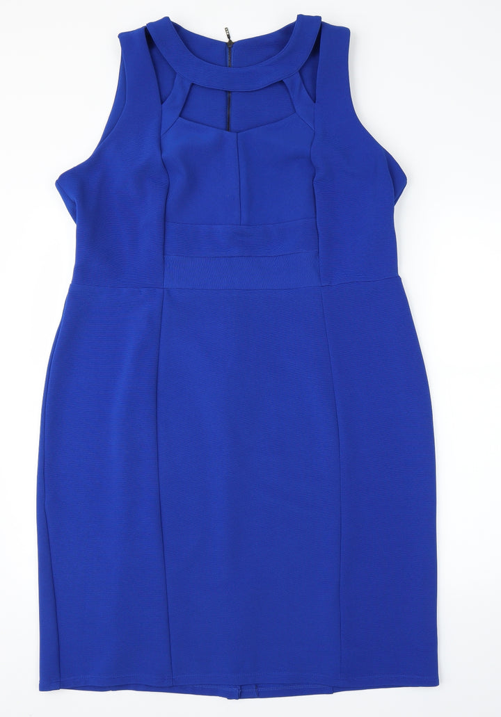 Preworn Womens Blue   Sheath  Size XL