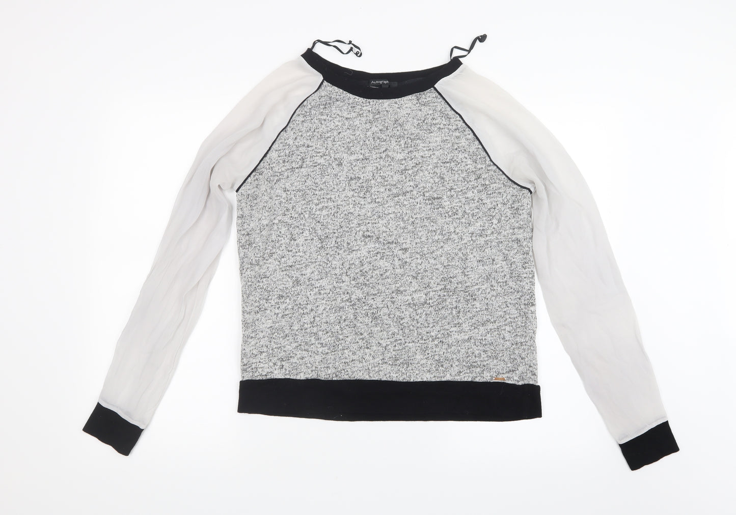 Autograph Womens Grey  Knit Pullover Jumper Size 12