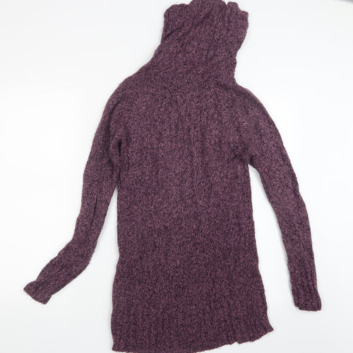 M&Co Womens Purple  Knit Pullover Jumper Size S