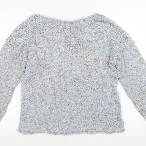 George Womens Blue  Knit Pullover Jumper Size 12