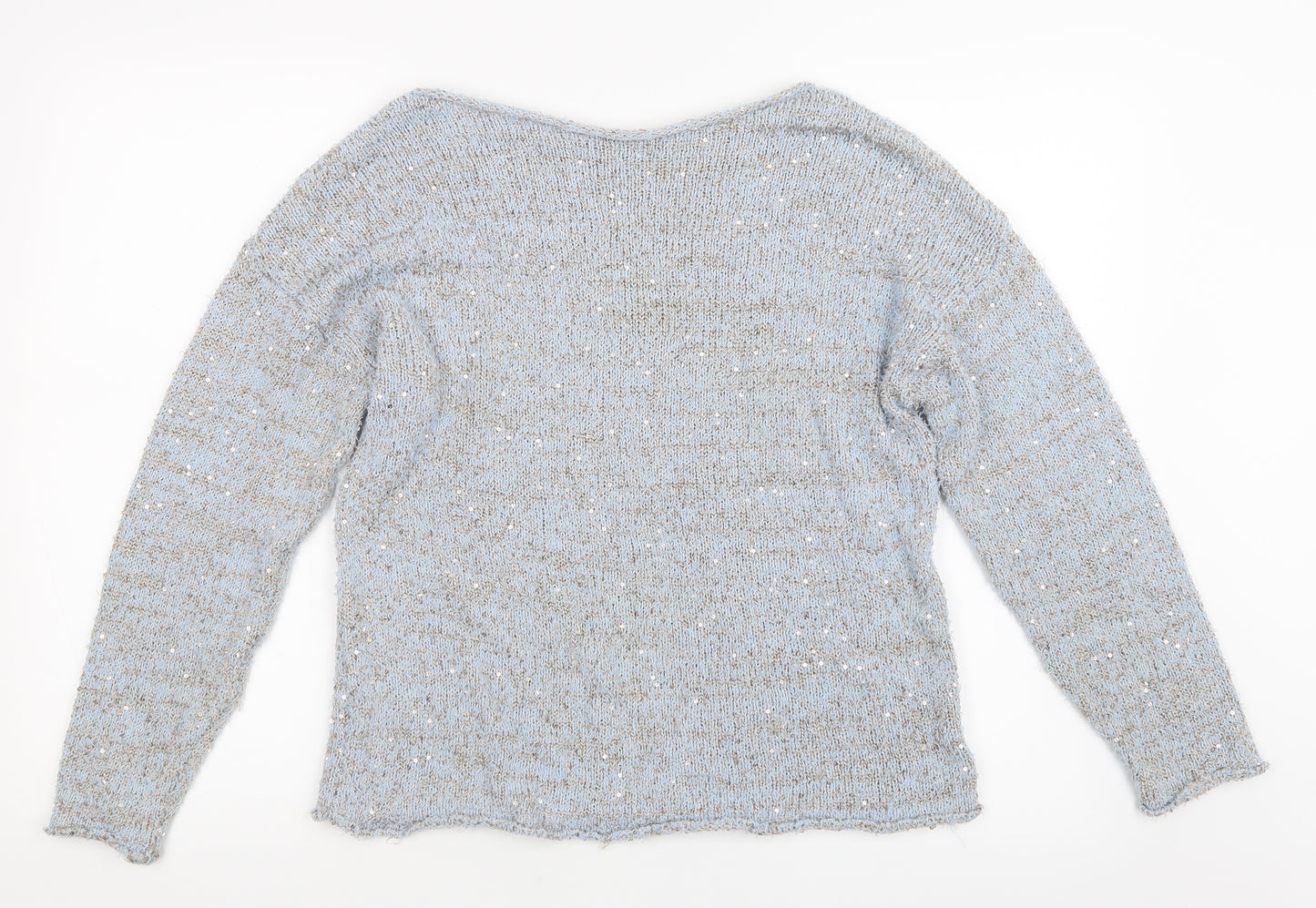George Womens Blue  Knit Pullover Jumper Size 12