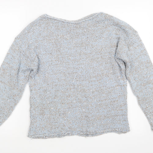 George Womens Blue  Knit Pullover Jumper Size 12