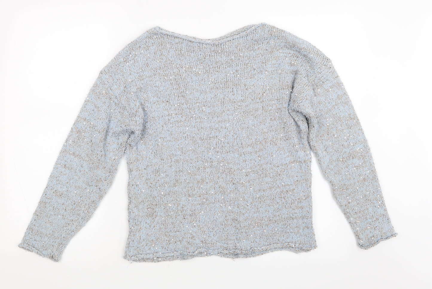 George Womens Blue  Knit Pullover Jumper Size 12