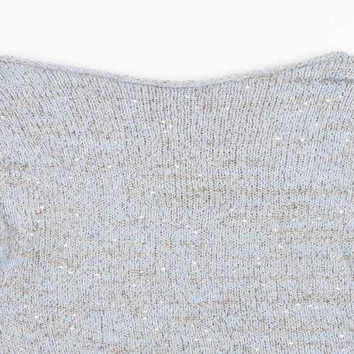George Womens Blue  Knit Pullover Jumper Size 12