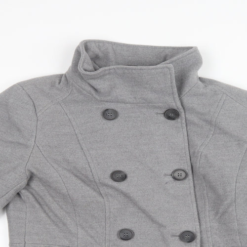 Debenhams Womens Grey   Pea Coat Coat Size 12