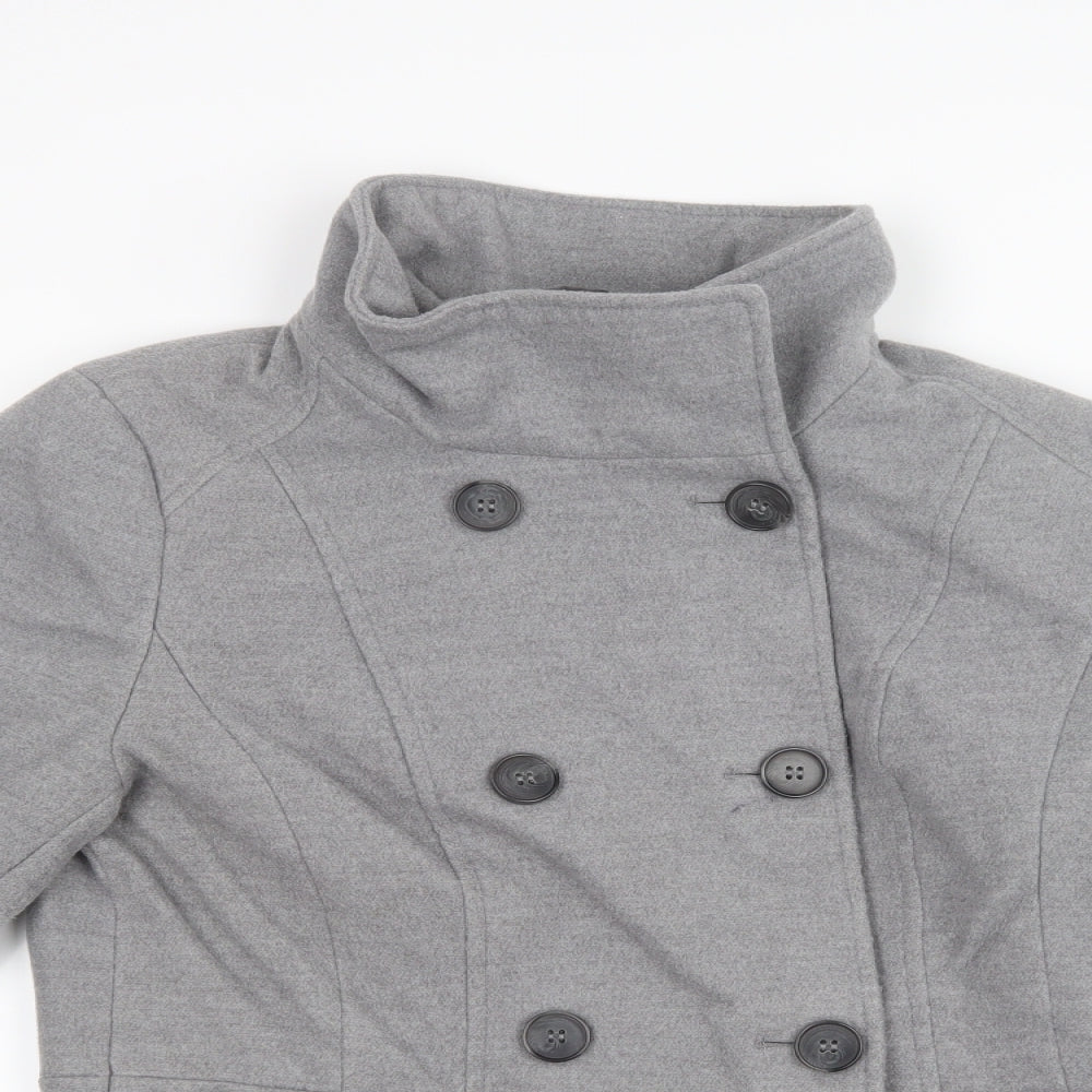 Debenhams Womens Grey   Pea Coat Coat Size 12