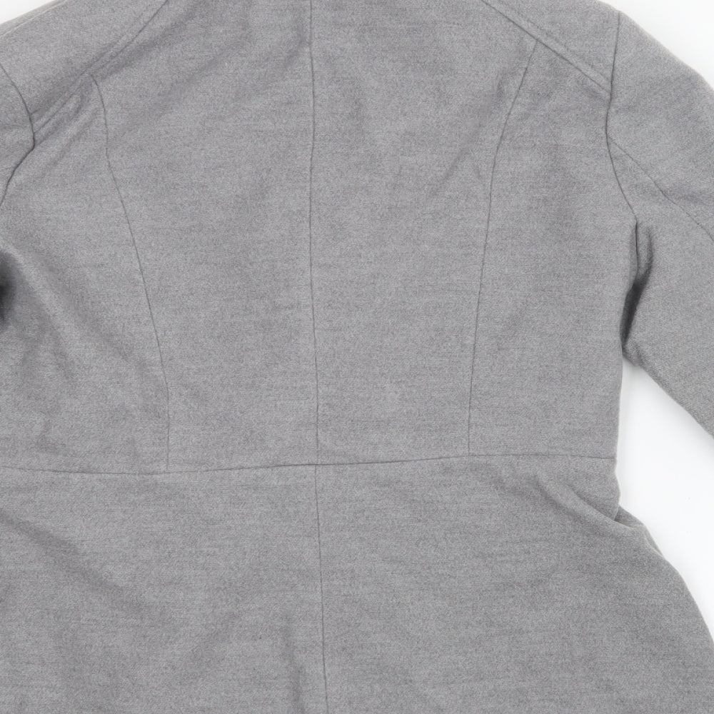 Debenhams Womens Grey   Pea Coat Coat Size 12