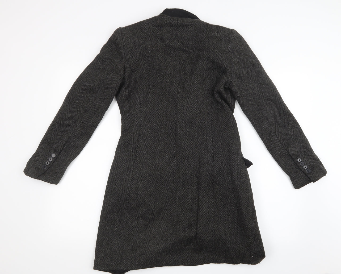 Zara Mens Grey   Pea Coat Coat Size S