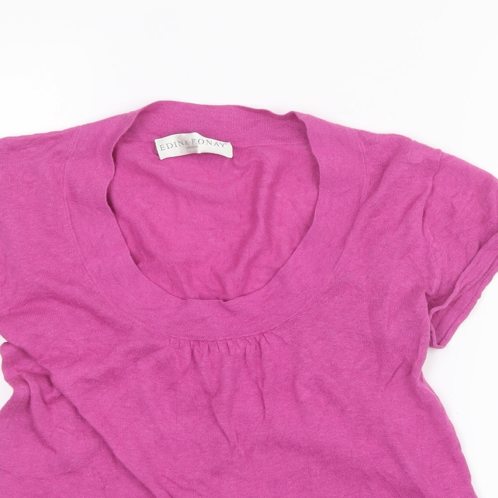 Edina Ronay Womens Pink   Basic T-Shirt Size S