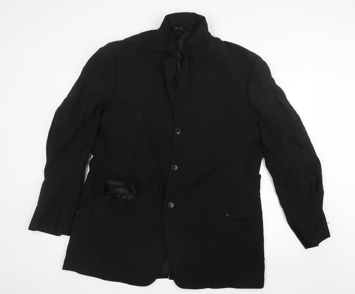 George Mens Black   Jacket Suit Jacket Size 42
