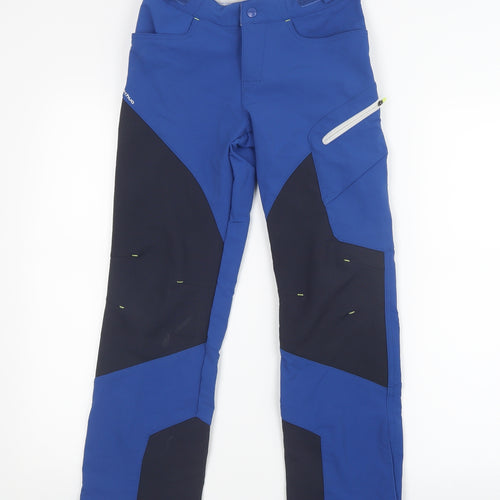DECATHLON Boys Blue   Cargo Trousers Size 12 Years