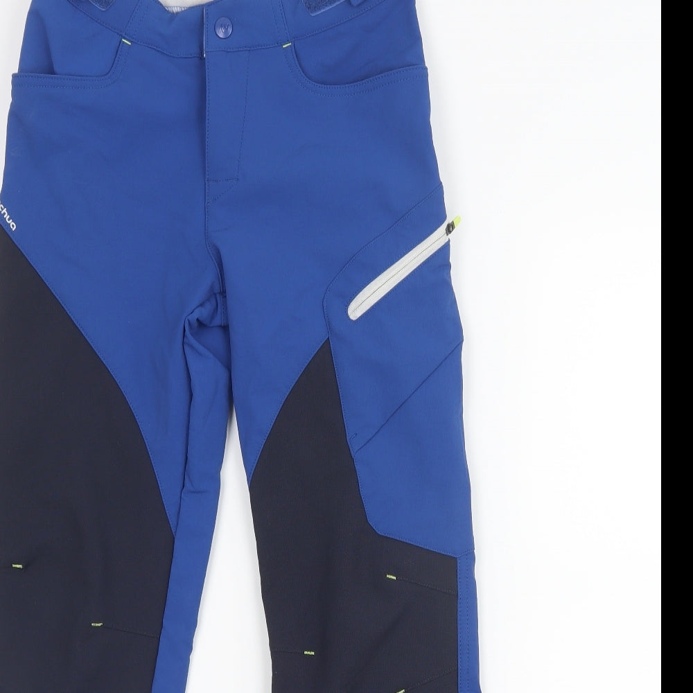 DECATHLON Boys Blue   Cargo Trousers Size 12 Years