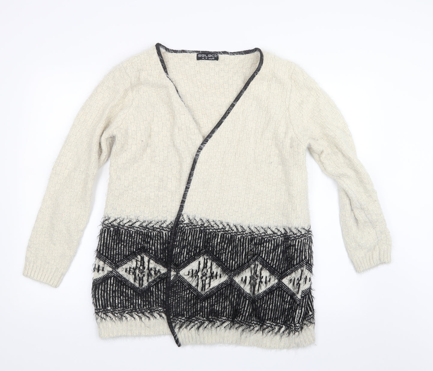 Select Womens White  Knit Cardigan Jumper Size 18