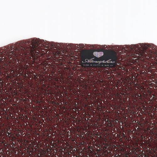 Atmosphere Womens Red  Knit Pullover Jumper Size 14