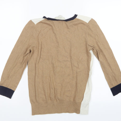 LOFT Womens Beige  Knit Pullover Jumper Size S