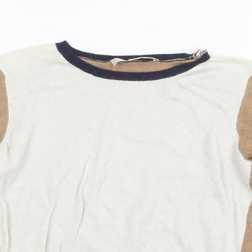 LOFT Womens Beige  Knit Pullover Jumper Size S