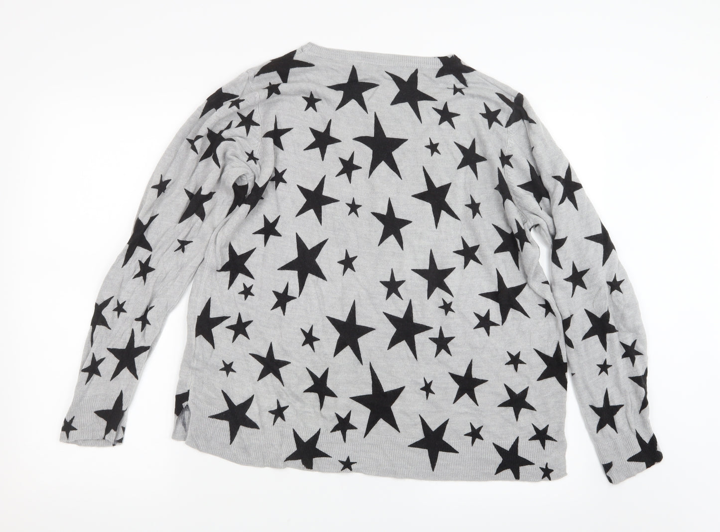 Marks and Spencer Womens Grey  Knit Pullover Jumper Size 20  - Stars