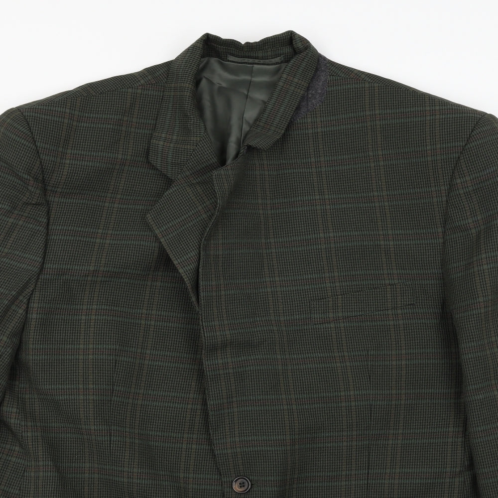 Berkertex  Mens Green Check  Jacket Blazer Size 38