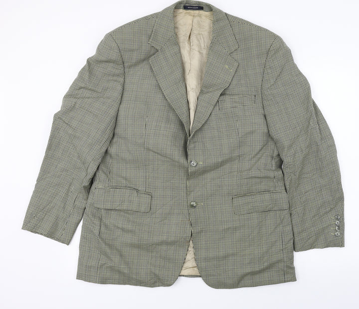 Marks and Spencer  Mens Beige Check  Jacket Blazer Size 42