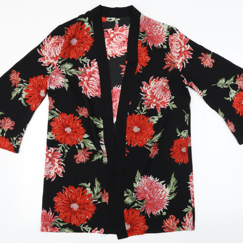 Atmosphere  Womens Black Floral  Cardigan Jumper Size 12