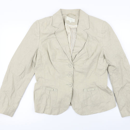 Marks and Spencer  Womens Beige   Jacket Coat Size 14
