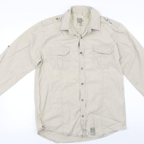 Denim Seventy3  Mens Beige    Button-Up Size M
