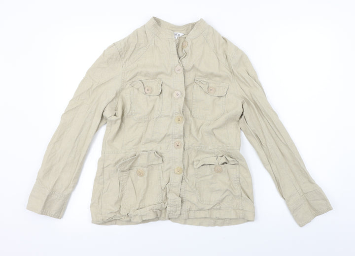 M&Co Womens Beige Jacket Coat Size 12