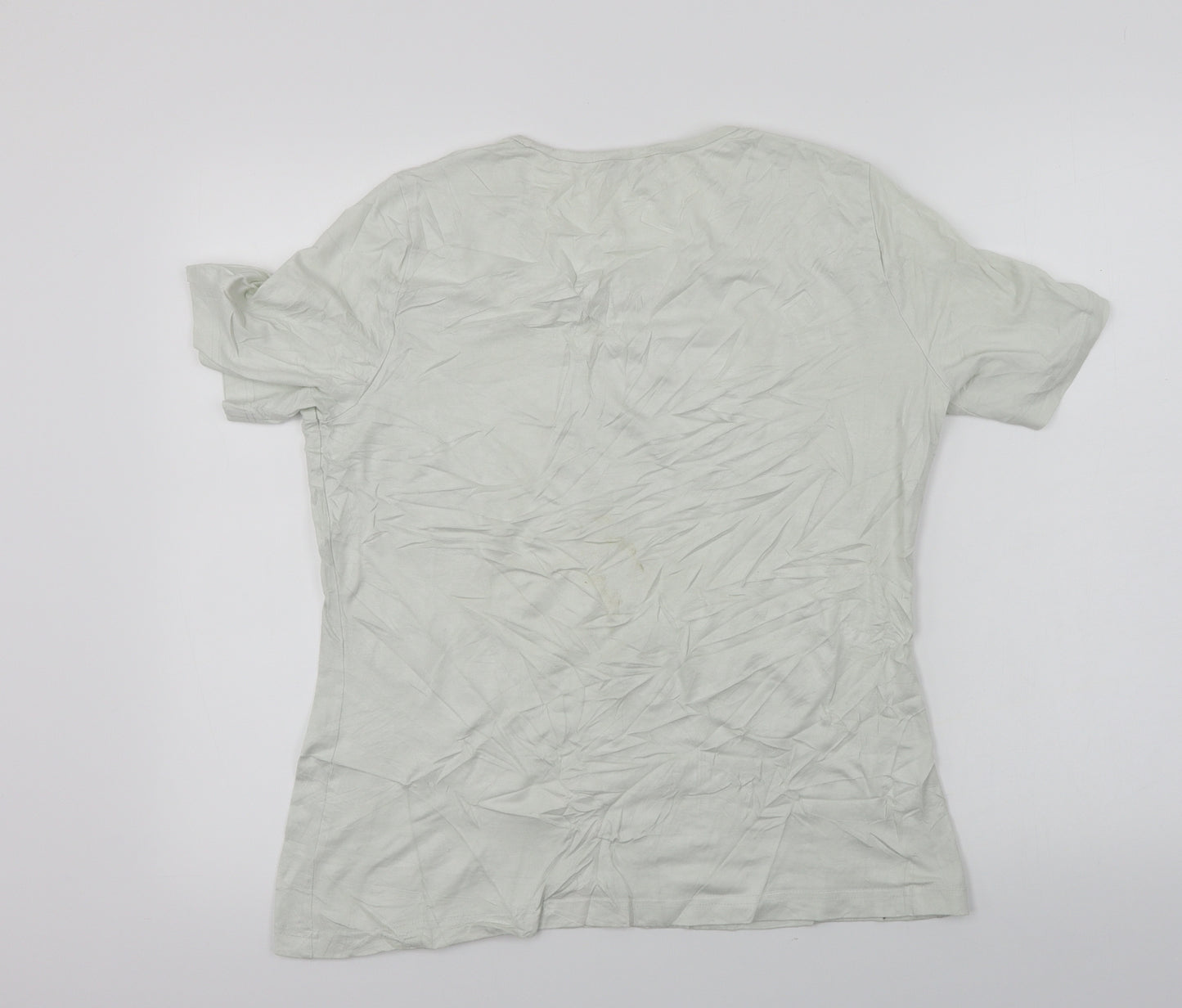 Bianca  Womens Ivory   Basic T-Shirt Size 14