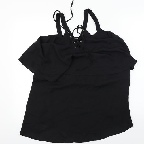 auxo Womens Black   Basic Blouse Size S