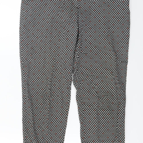 Marks and Spencer Womens Black Herringbone  Trousers  Size 10 L22 in