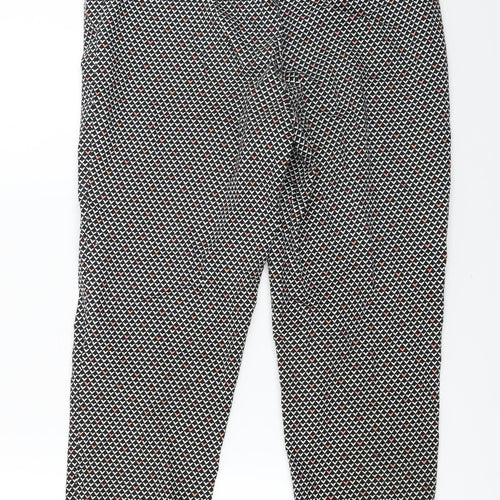 Marks and Spencer Womens Black Herringbone  Trousers  Size 10 L22 in