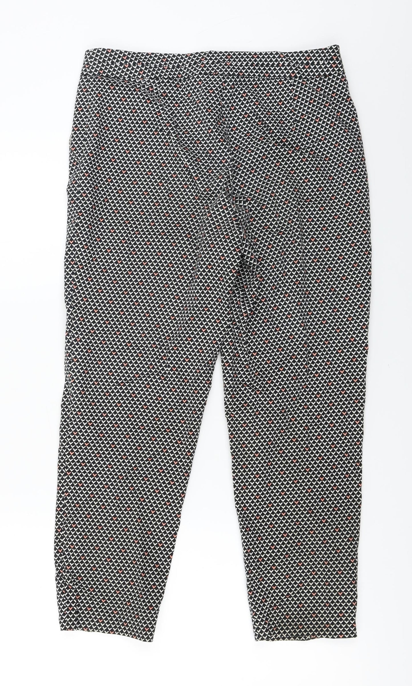 Marks and Spencer Womens Black Herringbone  Trousers  Size 10 L22 in