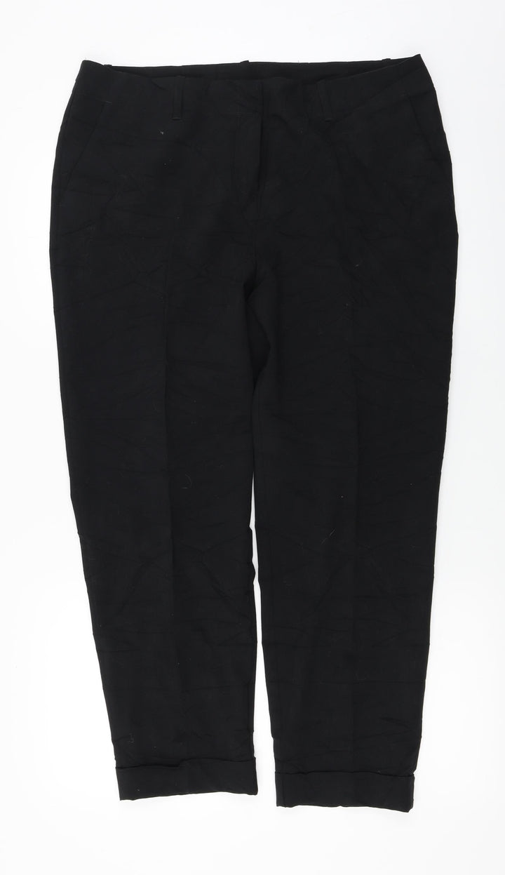 TU Womens Black Trousers Size 14 L25 in