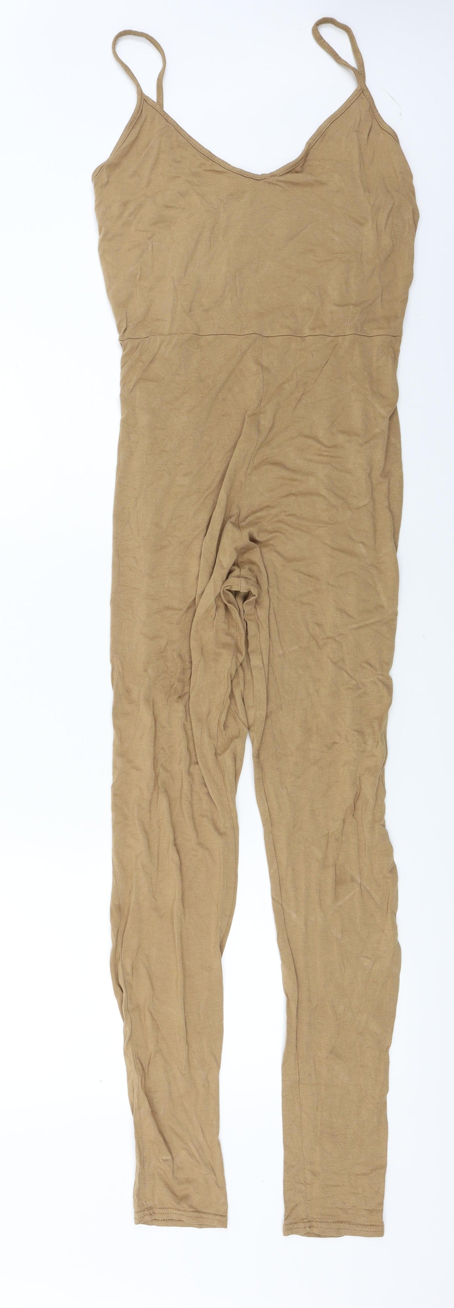 PRETTYLITTLETHING Womens Beige   Jumpsuit One-Piece Size 16