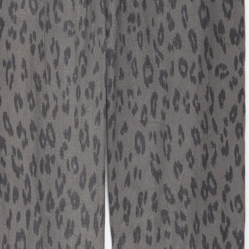 H&M  Womens Grey Animal Print  Skinny Jeans Size 6 L28 in