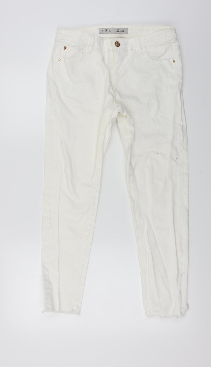 denim co Womens White Skinny Jeans Size 10 L23 in