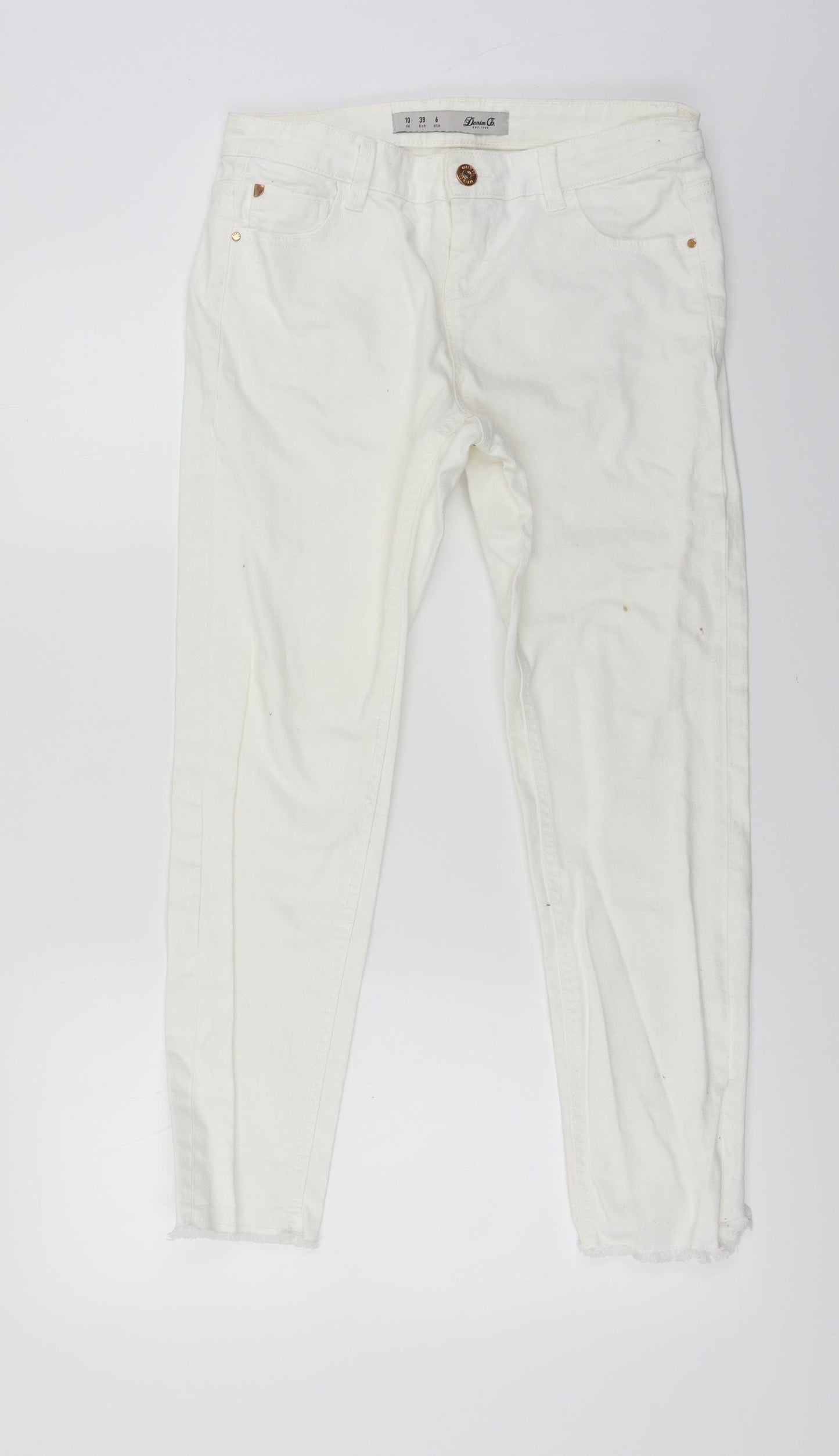 denim co Womens White   Skinny Jeans Size 10 L23 in