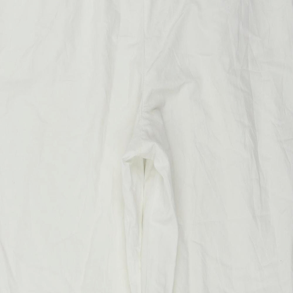 Preworn  Womens White   Cropped Trousers Size 34 in L21 in