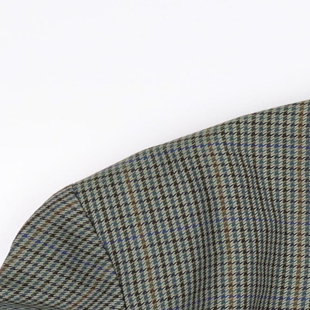 Brook Taverner Mens Beige Houndstooth  Jacket Blazer Size 42